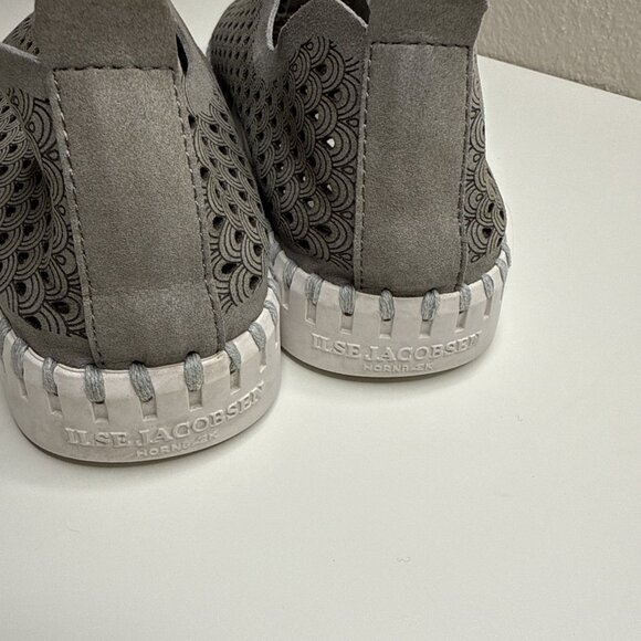Ilse Jacobsen Hornbaek Tulip 139 Perforated Slip-On Sneaker Grey Size 8.5 EU39 - Picture 7 of 11